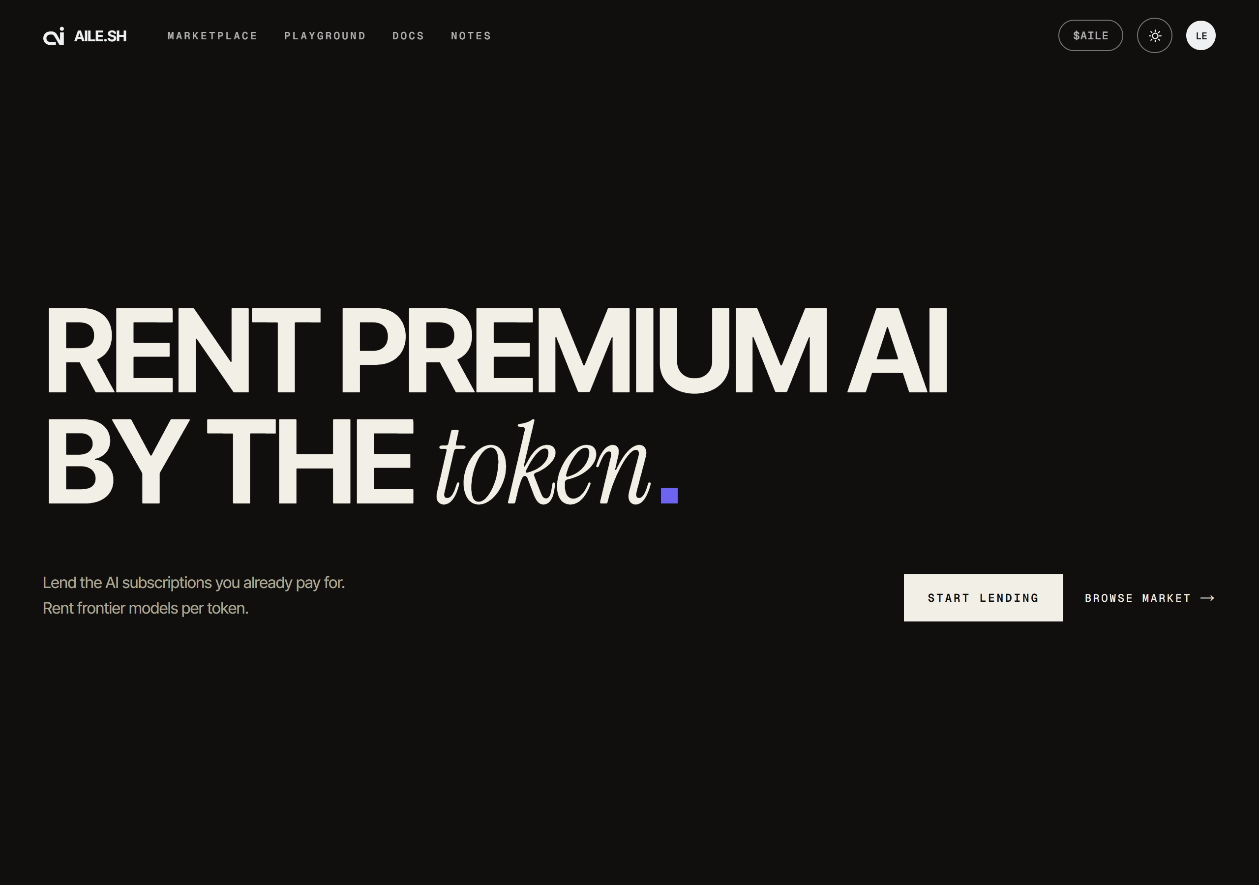 The aile.sh home page